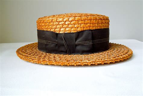 classic vintage chanel wide brim straw hat|Vintage Chanel Hats .